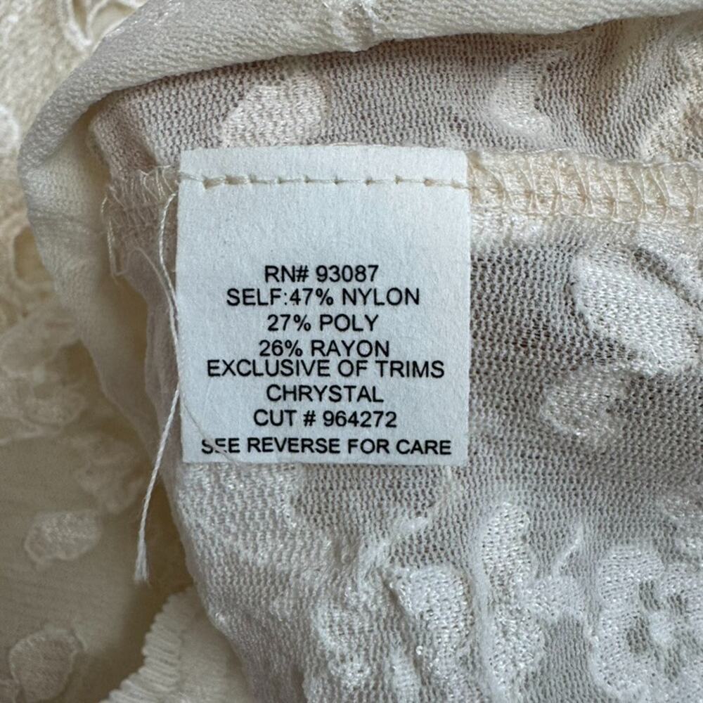 Y2K Claire Pettibone Coquette Chemise Slip Dress Babydoll Ivory Cream Lace - Picture 12 of 12